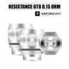 Pack de 3 résistances GT8 Vaporesso 0.15 OHM