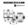 Pack de 3 résistances GT4 Vaporesso 0.15 OHM