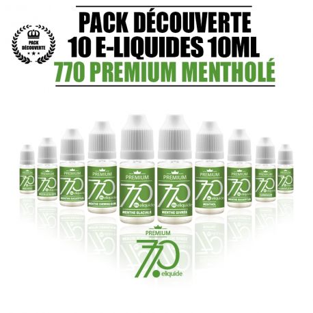 PACK 10 LIQUIDES 770 PREMIUM MENTHOL&Eacute;
