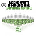 PACK 10 E-LIQUIDES 770 PREMIUM MENTHOL&Atilde;