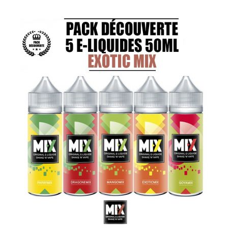 Pack EXOTIC 5 E-liquides 50ml MIX