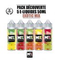 Pack EXOTIC 5 E-liquides 50ml MIX