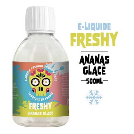 E-LIQUIDE FRESHY 500ml ANANAS GLAC&Eacute;