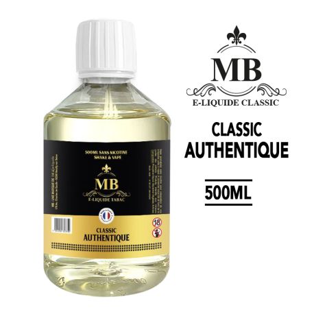 E-liquide 500ml TABAC CLASSIC AUTHENTIQUE MB
