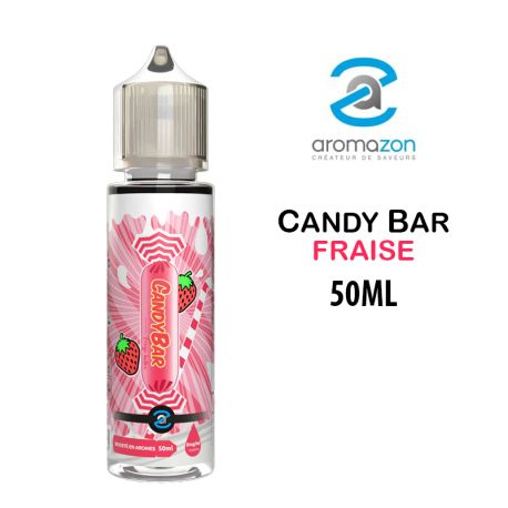 E-liquide CANDY BAR FRAISE LACTÉE 50ML AROMAZON