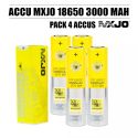 Pack 4 Accu MXJO 3000 mAh 35A 18650 rechargeable