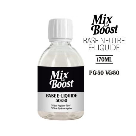 BASE E-LIQUIDE NEUTRE 170ML PG50/VG/50