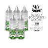 PACK DE 5 BOOSTERS DE NICOTINE MENTHOLÉ - 50/50 - 10ML