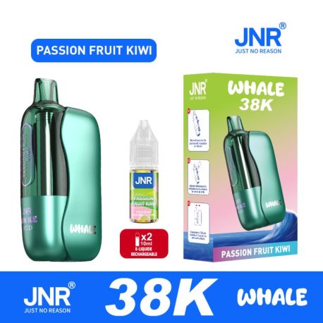 POD RECHARGEABLE - WHALE 38K JNR - PASSION FRUIT KIWI