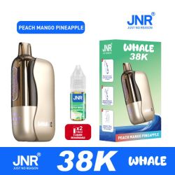 POD RECHARGEABLE - WHALE 38K JNR - PEACH MANGO PINEAPPLE