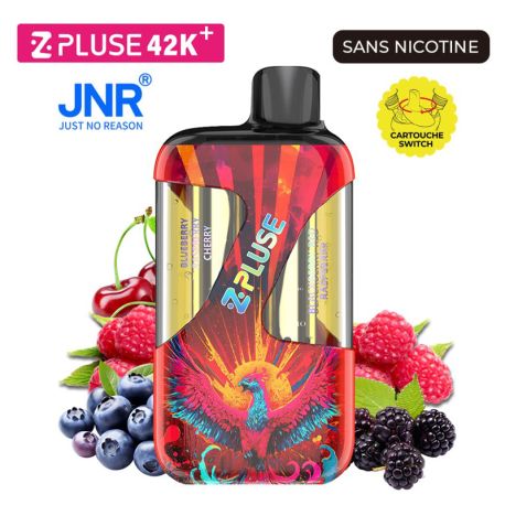 POD ZPLUSE 42K - SANS NICOTINE - BLUEBERRY PASPBERRRRY CHERRY + BLACBERRY RED RASPBERRY -JNR