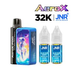 POD RECHARGEABLE - AEROX 32K - BLUE RAZZ CHERRY - JNR
