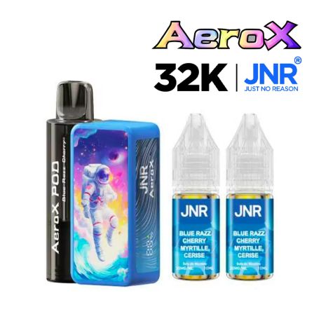 POD RECHARGEABLE - AEROX 32K - BLUE RAZZ CHERRY - JNR